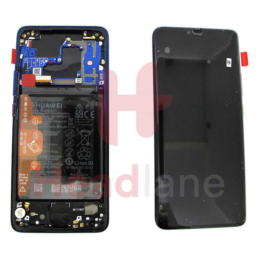 Huawei Mate 20 Pro LCD Display / Screen + Touch + Battery Assembly - Twilight