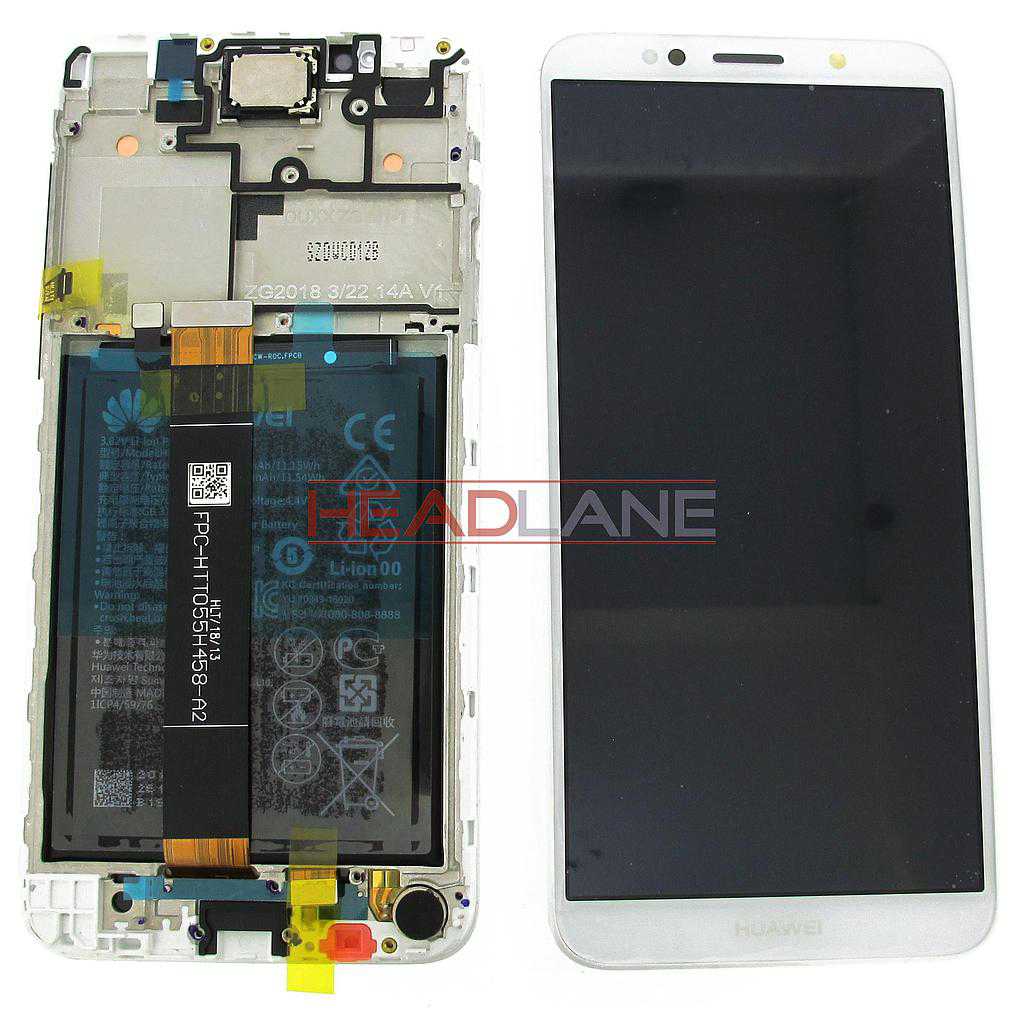 Huawei Y5 (2018) / Y5 Prime (2018) LCD Display / Screen + Touch + Battery Assembly - White