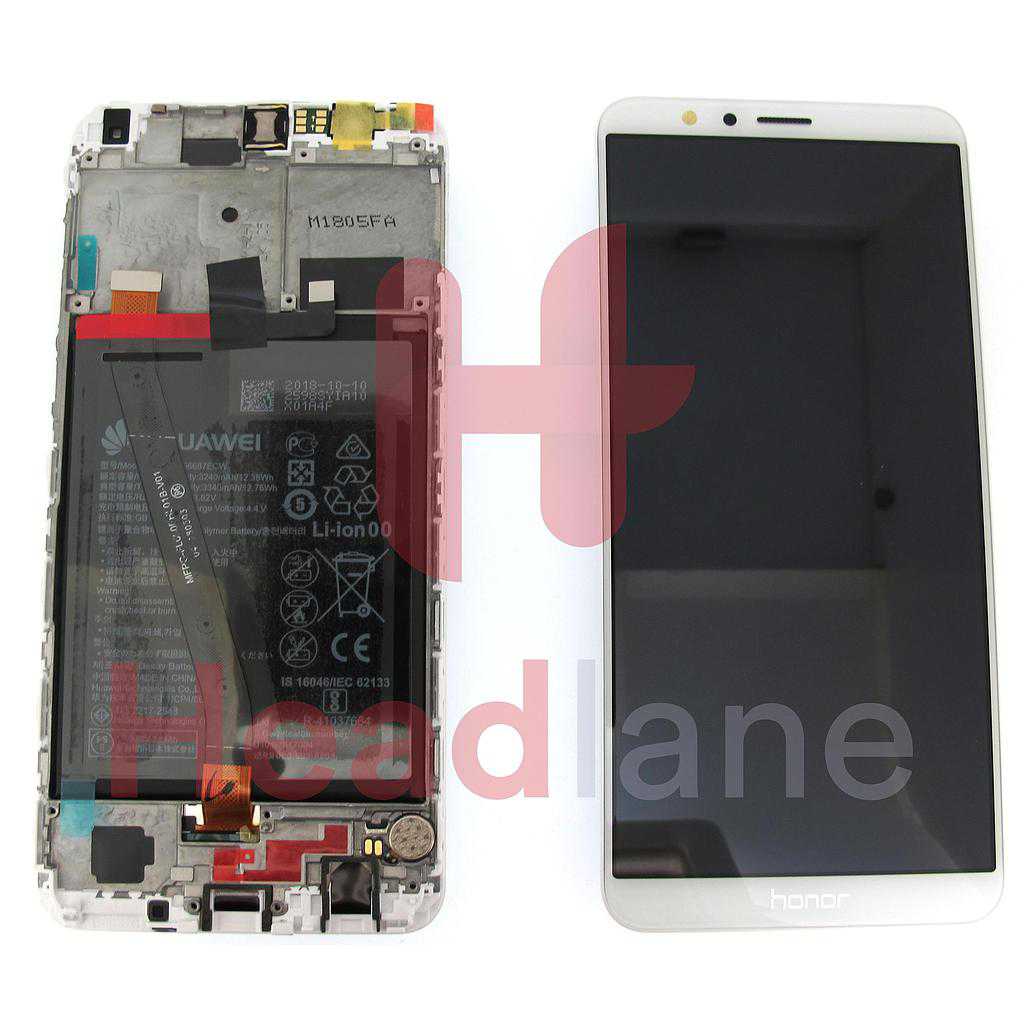 Huawei Honor 7X LCD Display / Screen + Touch + Battery - White