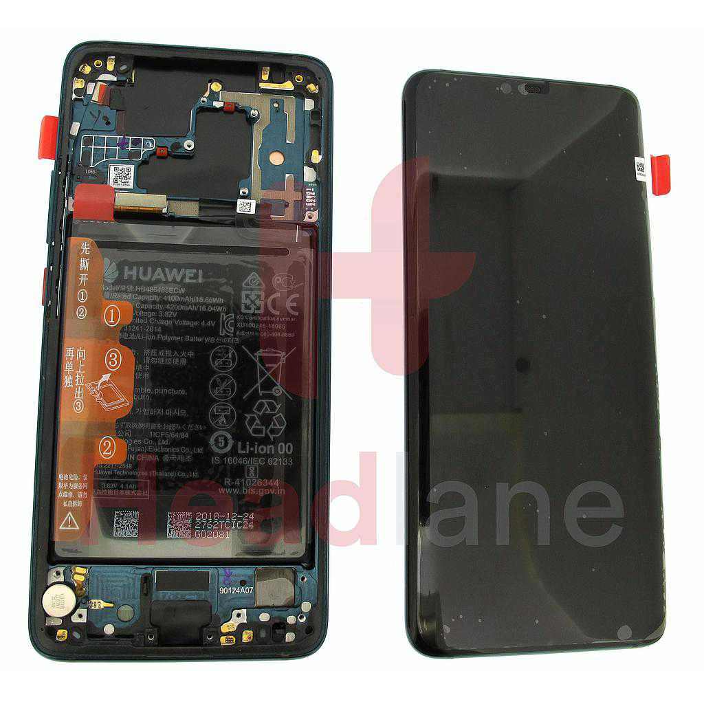 Huawei Mate 20 Pro LCD Display / Screen + Touch + Battery Assembly - Emerald Green