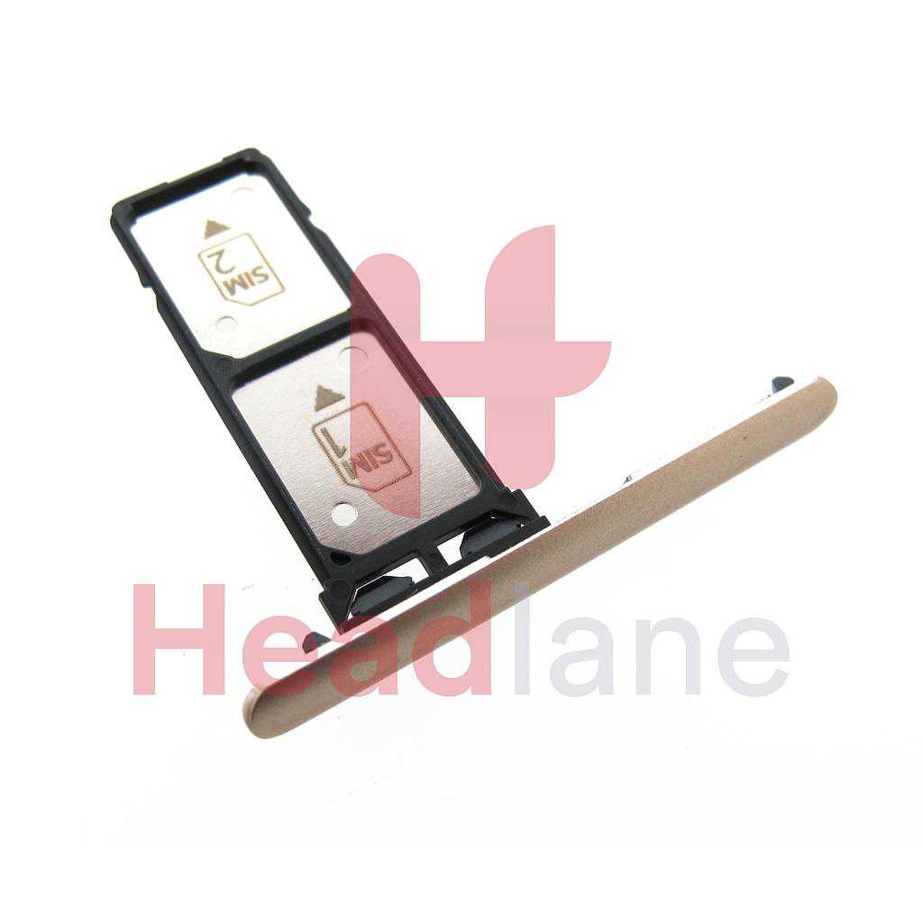 Sony I4213 - Xperia 10 Plus Memory / SIM Card Tray (Dual SIM) - Pink Gold