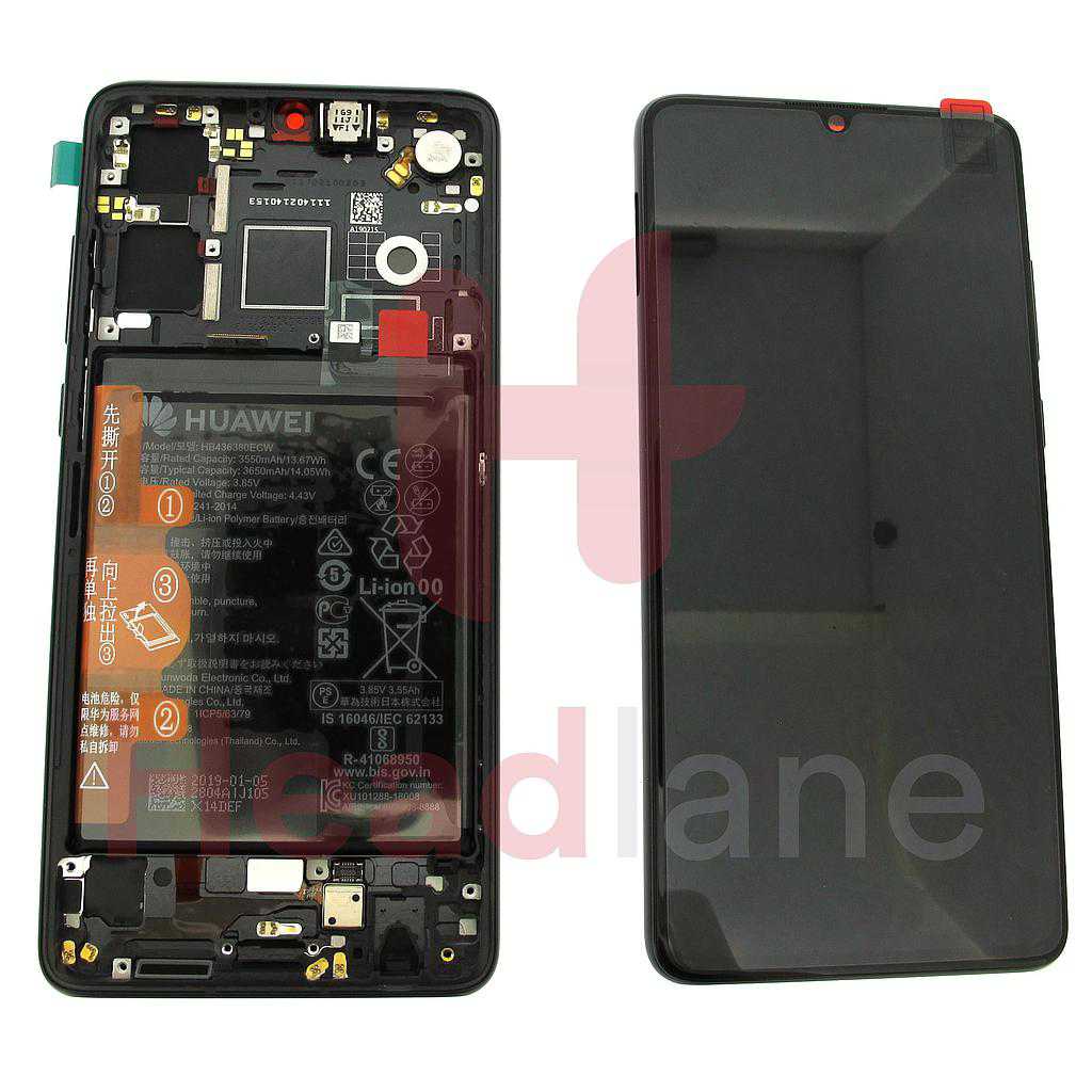 Huawei P30 LCD Display / Screen + Touch + Battery Assembly - Black (Old Version)