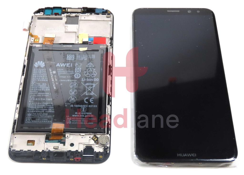 Huawei Mate 10 Lite LCD Display / Screen + Touch +Battery Assembly - Black