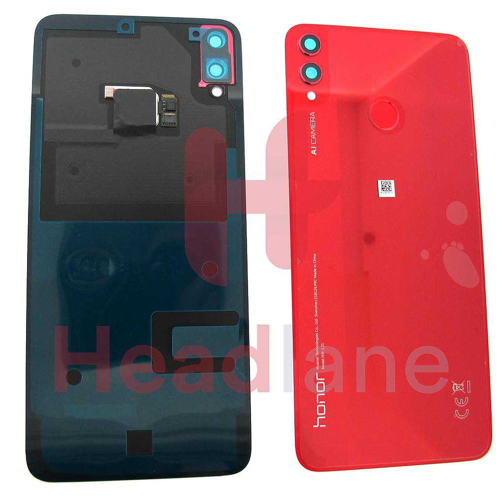 Huawei Honor 8X Back / Battery Cover + Fingerprint Sensor - Red