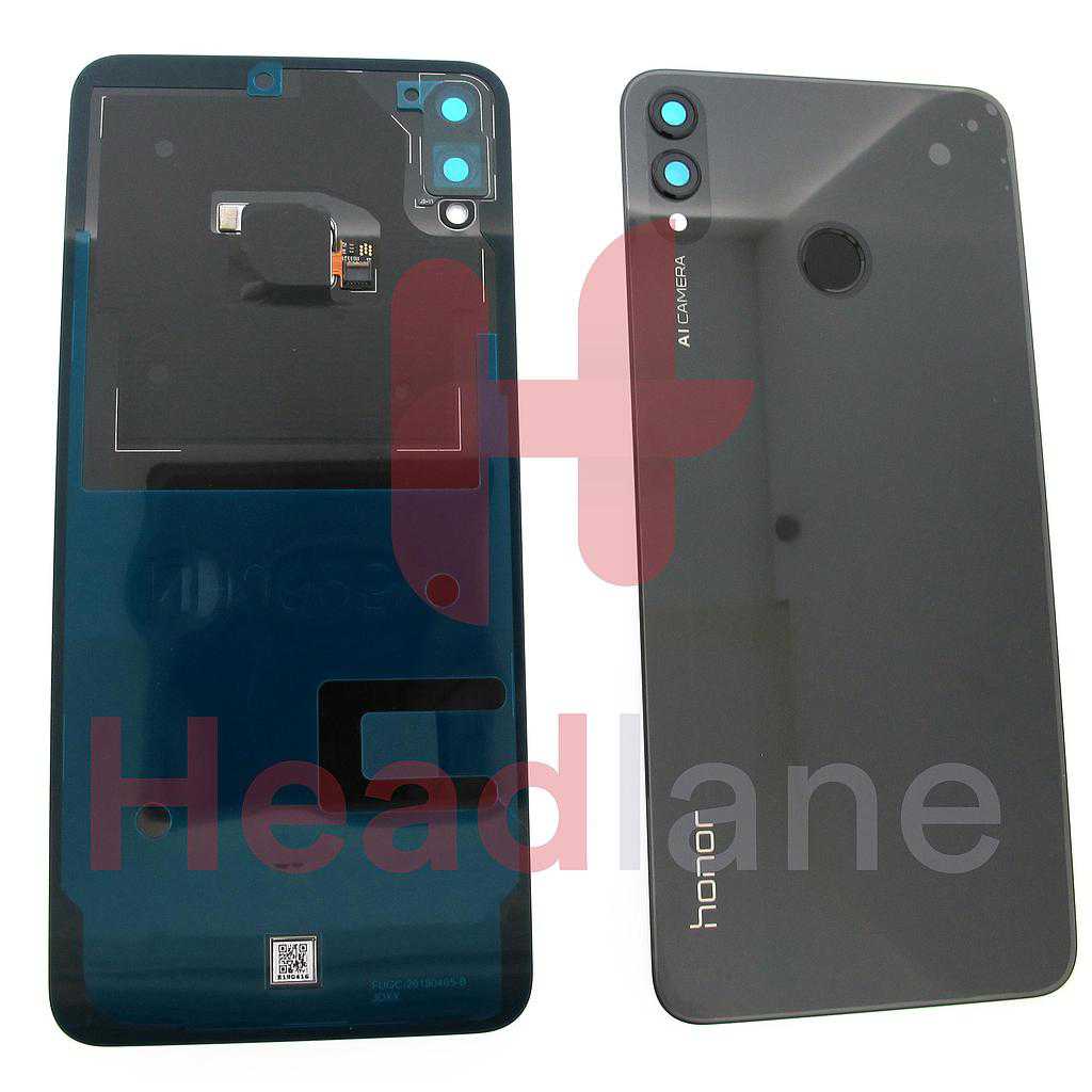Huawei Honor 8X Back / Battery Cover + Fingerprint Sensor - Black