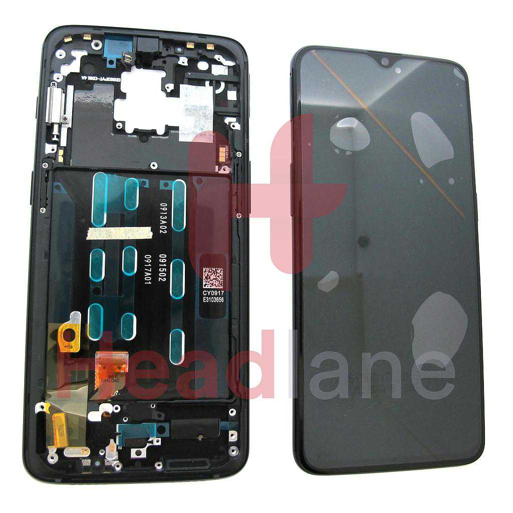 OnePlus 6T LCD Display / Screen + Touch - Mirror Black