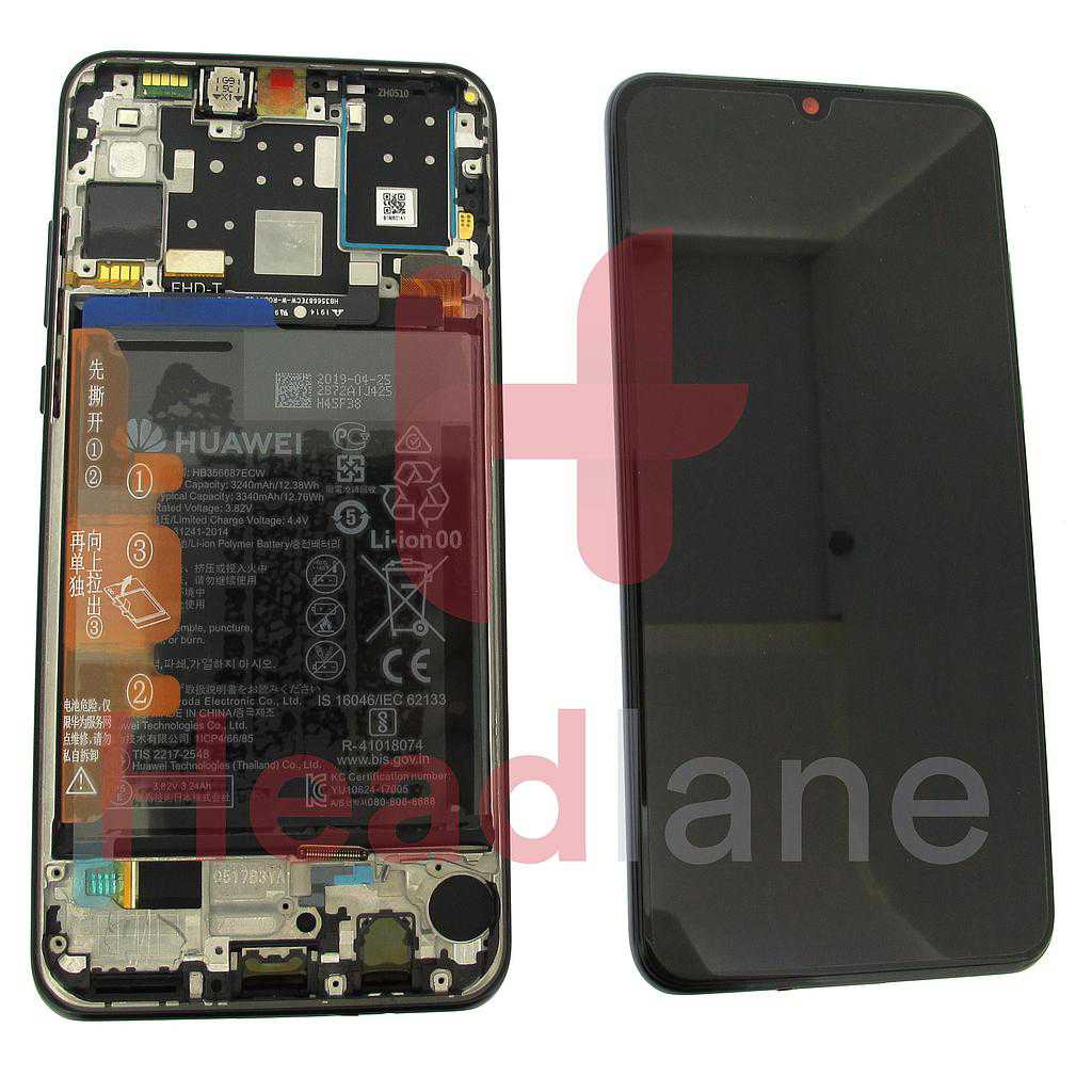 Huawei P30 Lite (MAR-LX1A) LCD Display / Screen + Touch + Battery Assembly - Black