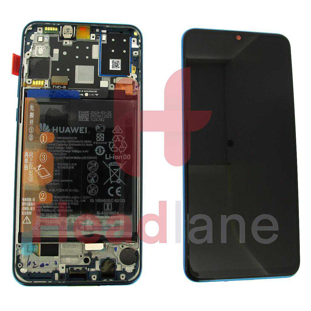 Huawei P30 Lite (MAR-LX1A) LCD Display / Screen + Touch + Battery Assembly - Blue