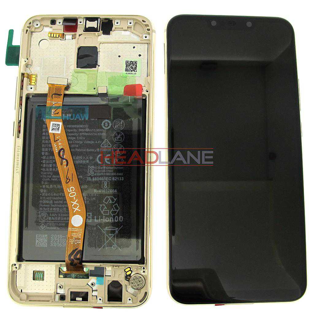 Huawei Mate 20 Lite LCD Display / Screen + Touch + Battery Assembly - Gold