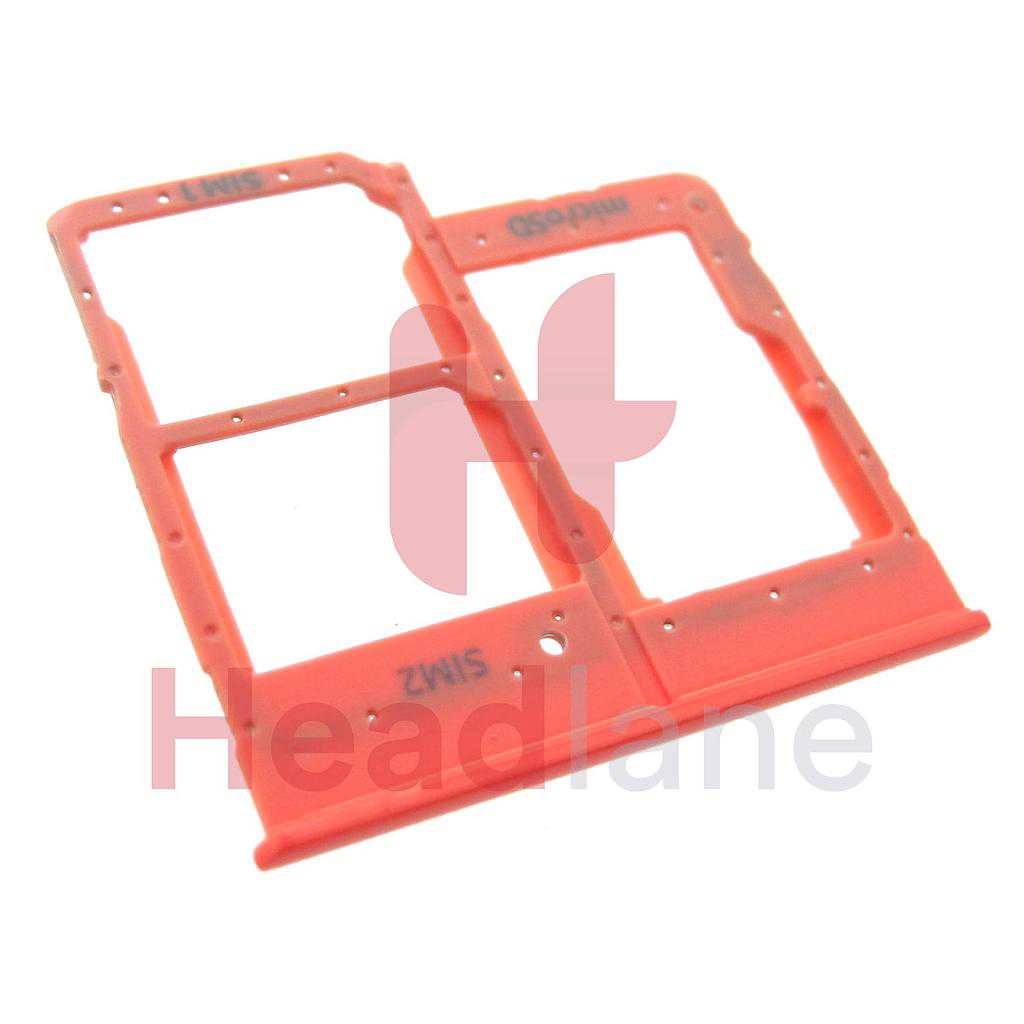 Samsung SM-A202 Galaxy A20E Memory / SIM Card Tray (Dual) - Coral