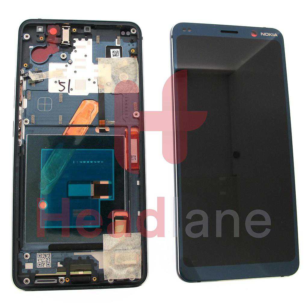 Nokia TA-1087 TA-1082 9 PureView LCD Display / Screen + Touch - Blue