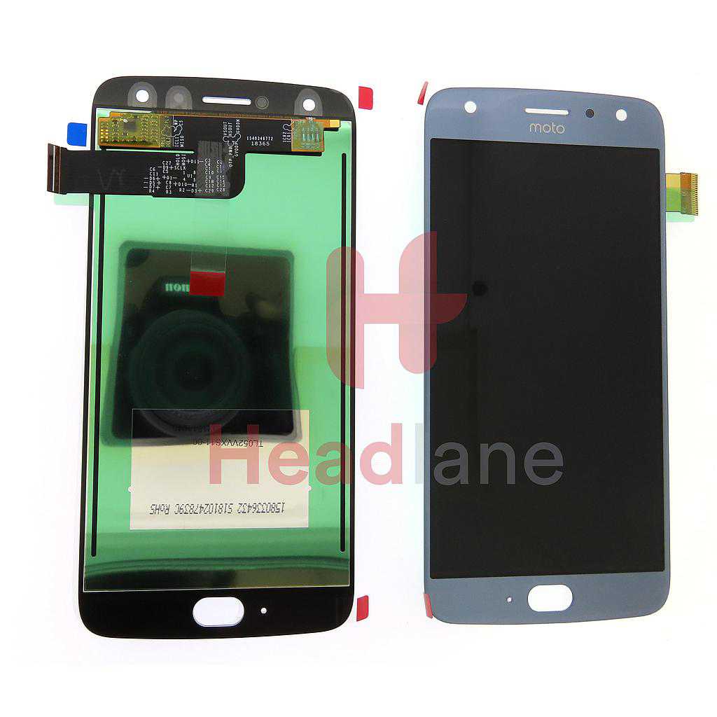 Lenovo / Motorola XT1900 Moto X4 LCD Display / Screen + Touch - Blue / Silver