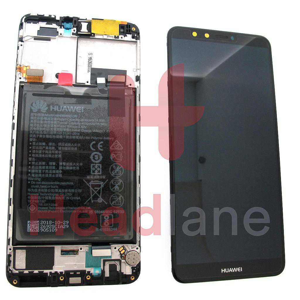 Huawei Y9 (2018) LCD Display / Screen + Touch + Battery - Black / Blue