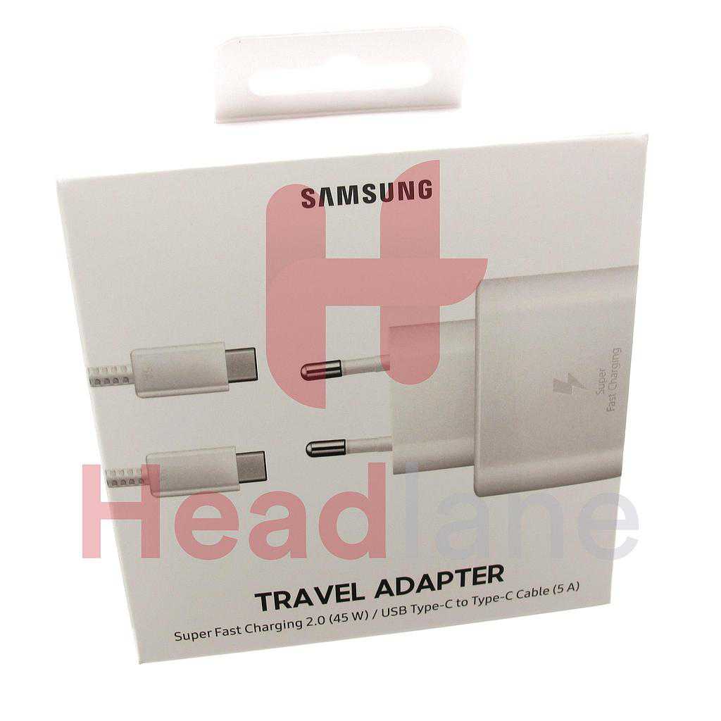 Samsung EP-TA845 45W USB Type C Mains Charger (EU 2Pin) - White