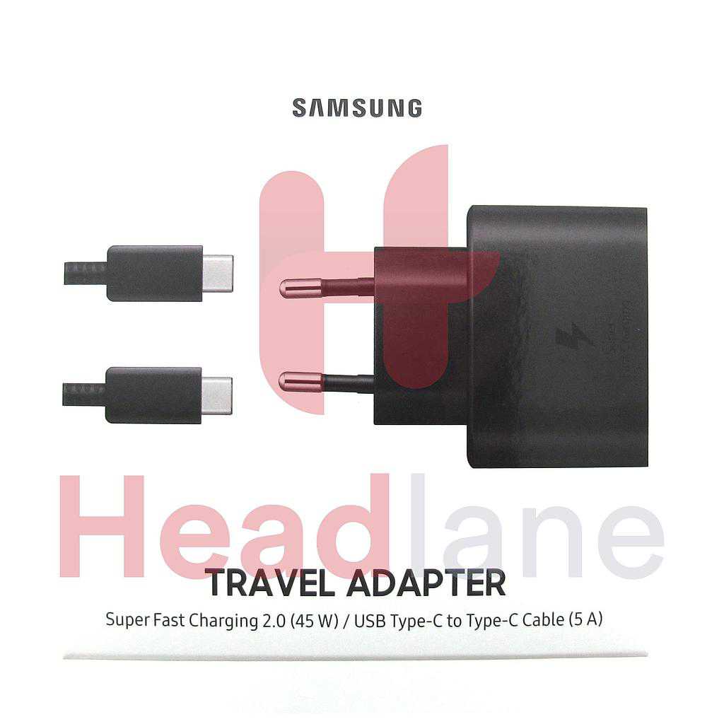 Samsung EP-TA845 45W USB Type C Mains Charger (EU 2Pin) - Black
