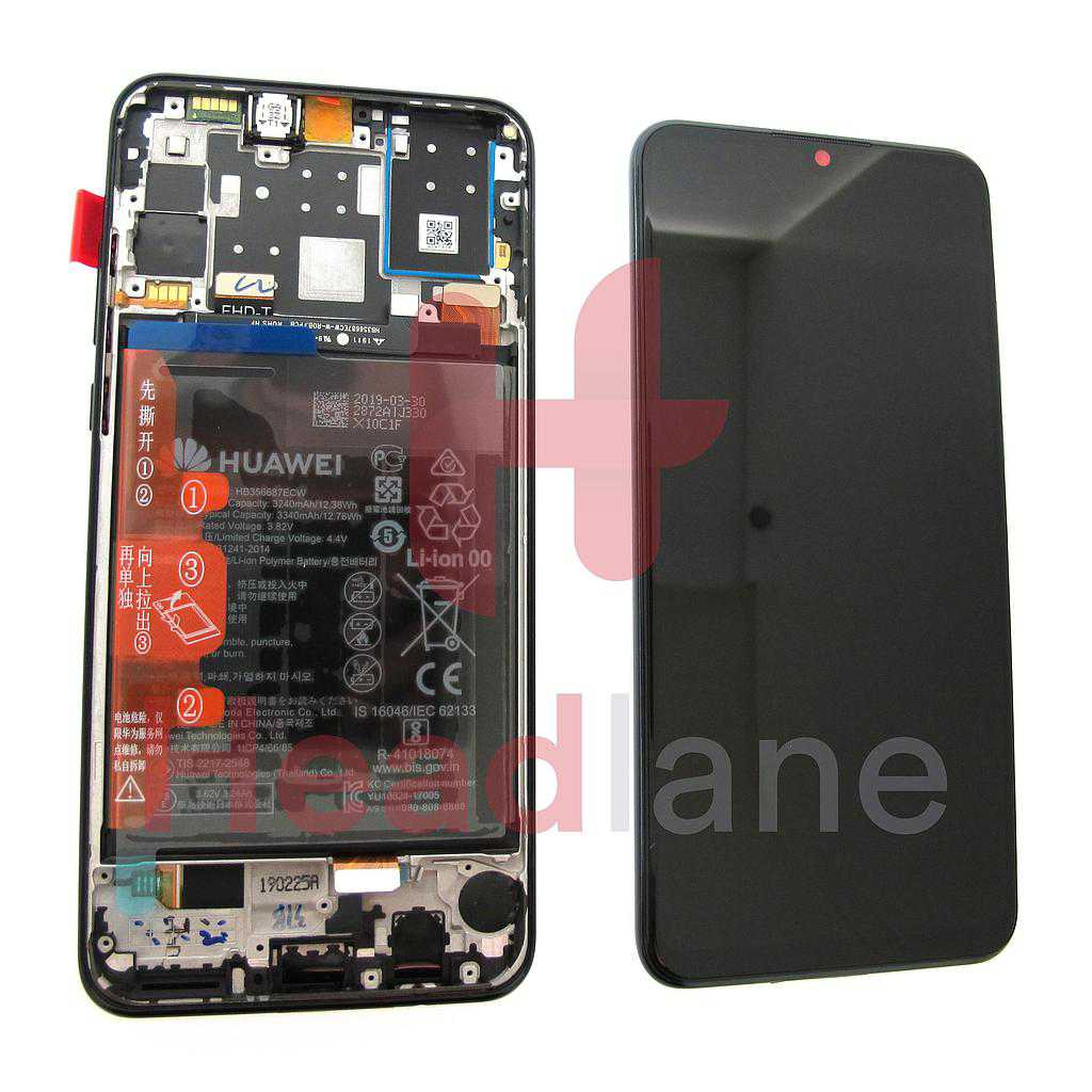 Huawei P30 Lite (NFC / 32MP Front Camera Version) LCD Display / Screen + Touch + Battery Assembly - Black