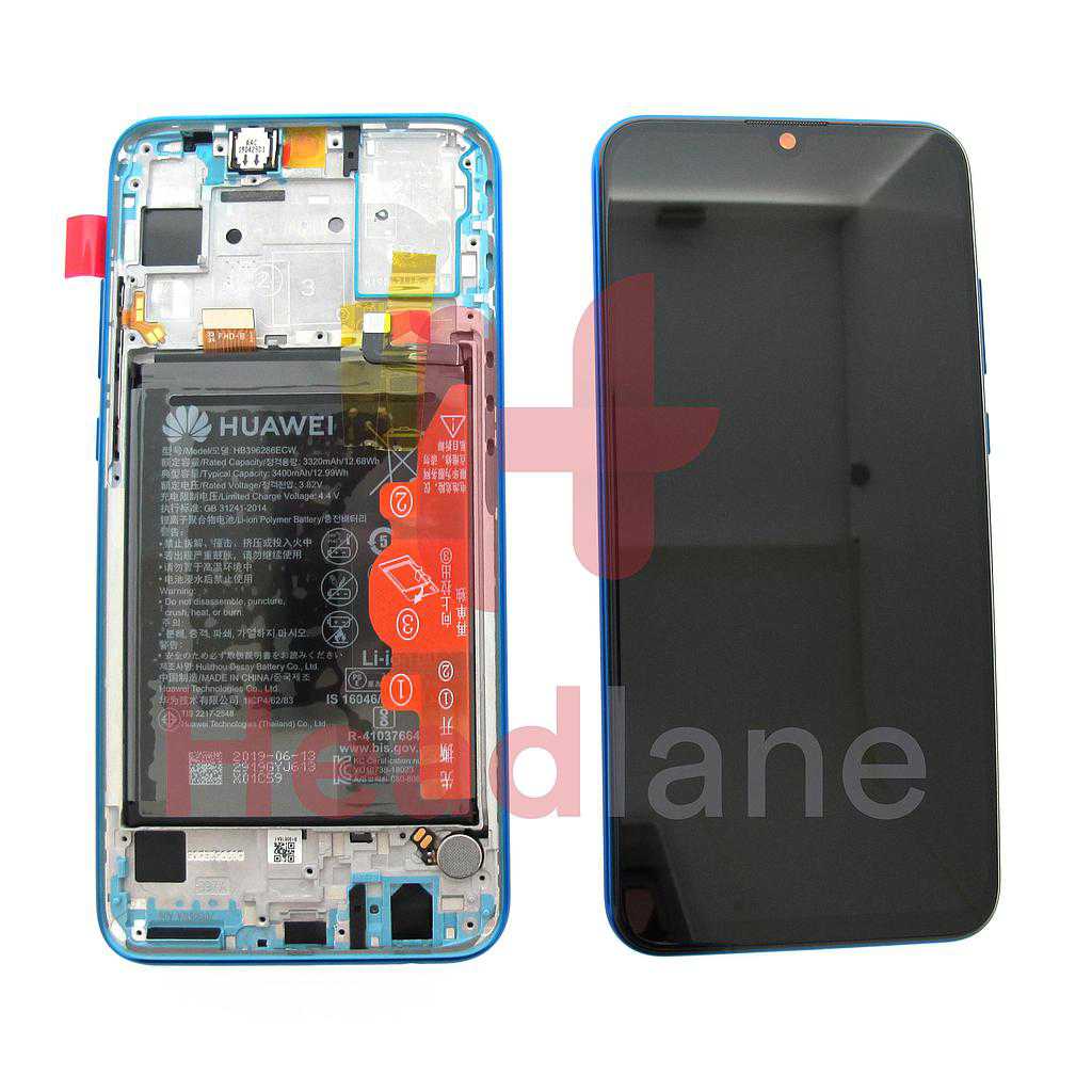 Huawei Honor 20 Lite LCD Display / Screen + Touch + Battery - Blue 