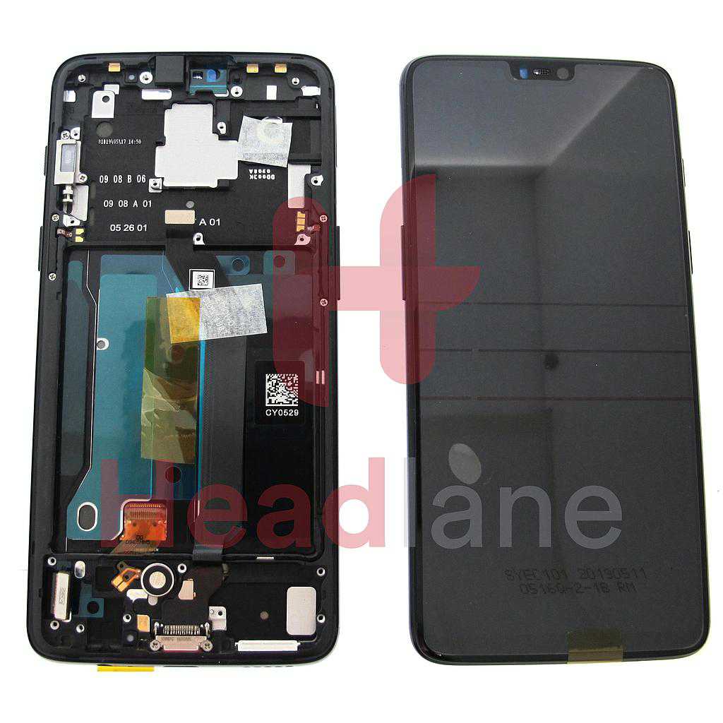 OnePlus 6 LCD Display / Screen + Touch - Midnight Black