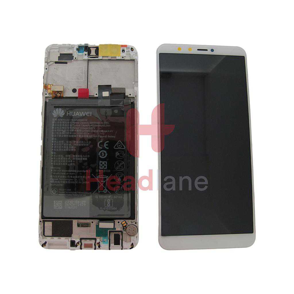Huawei Y9 (2018) LCD Display / Screen + Touch + Battery - White