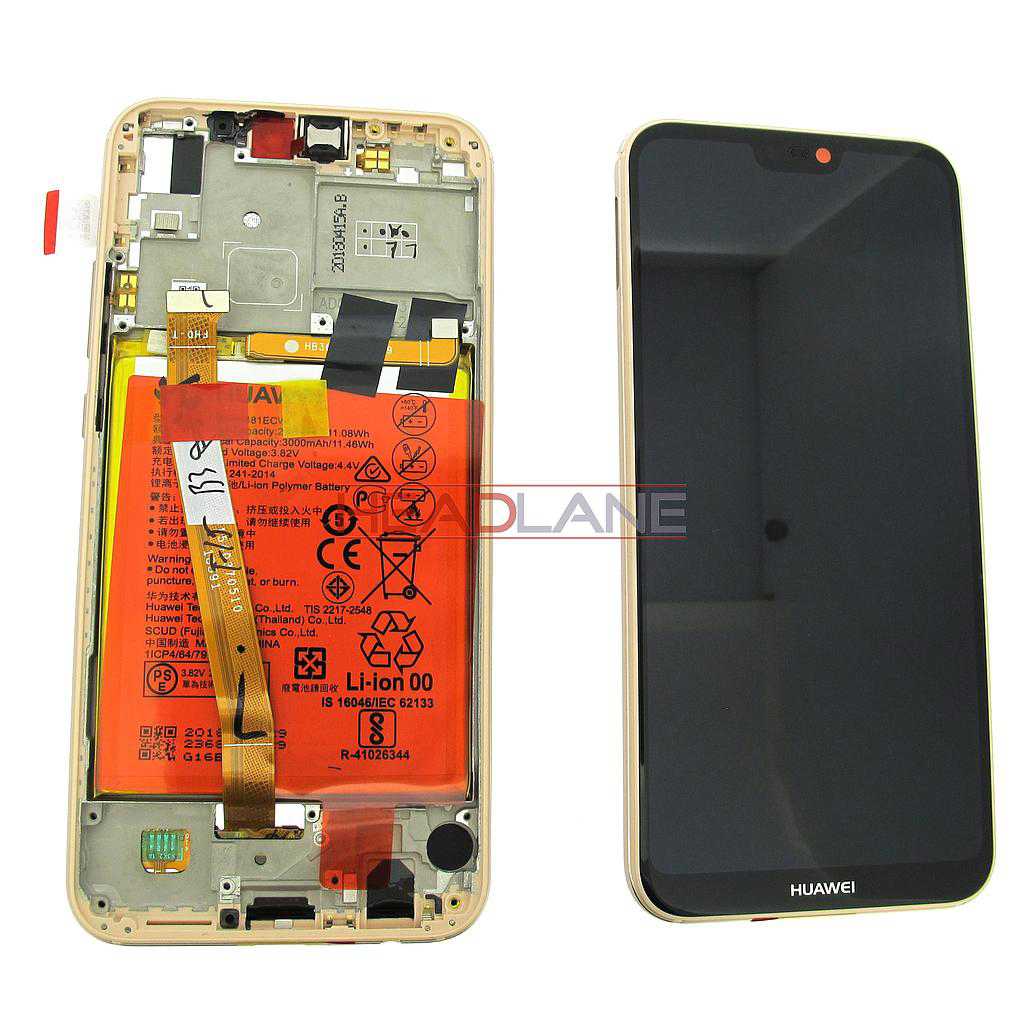 Huawei P20 Lite LCD Display / Screen + Touch + Battery - Pink