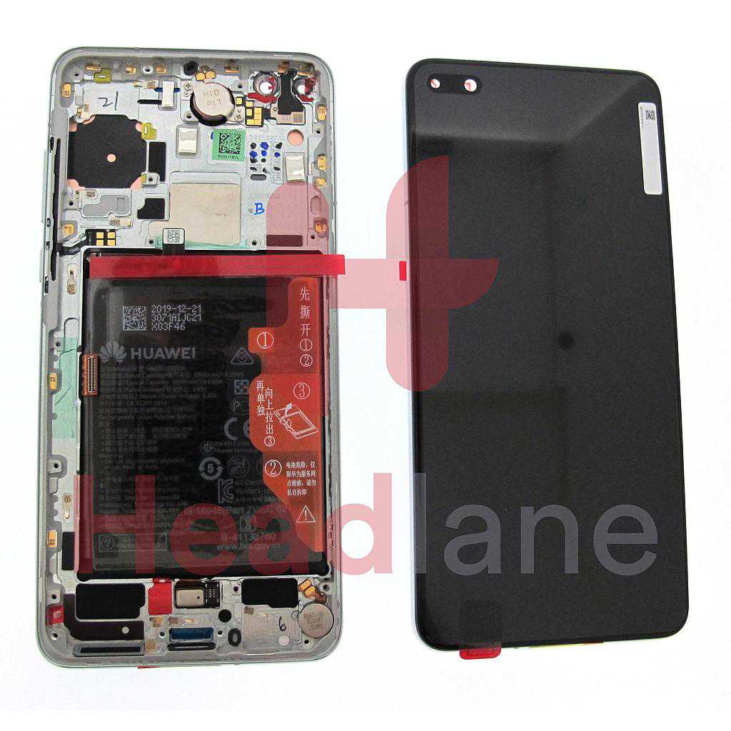 Huawei P40 LCD Display / Screen + Touch + Battery Assembly - Ice White