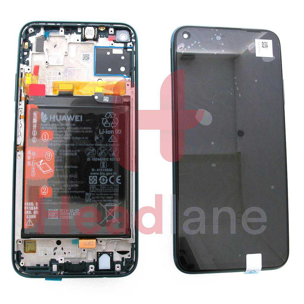 Huawei P40 Lite LCD Display / Screen + Touch + Battery Assembly - Crush Green