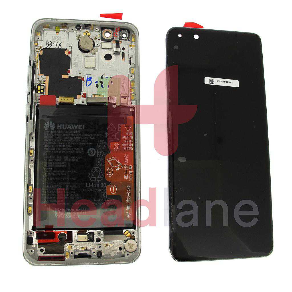 Huawei P40 Pro LCD Display / Screen + Touch + Battery Assembly - Ice White
