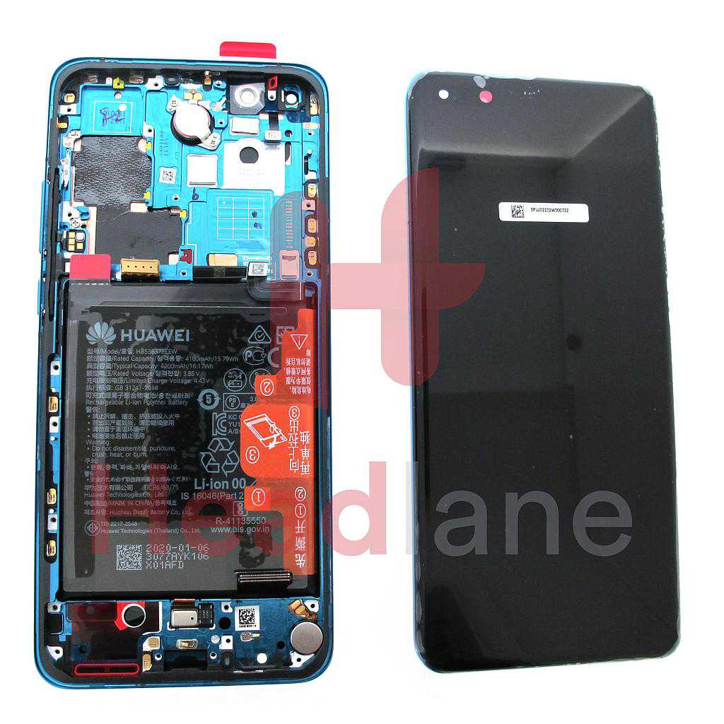 Huawei P40 Pro LCD Display / Screen + Touch + Battery Assembly - Deep Sea Blue
