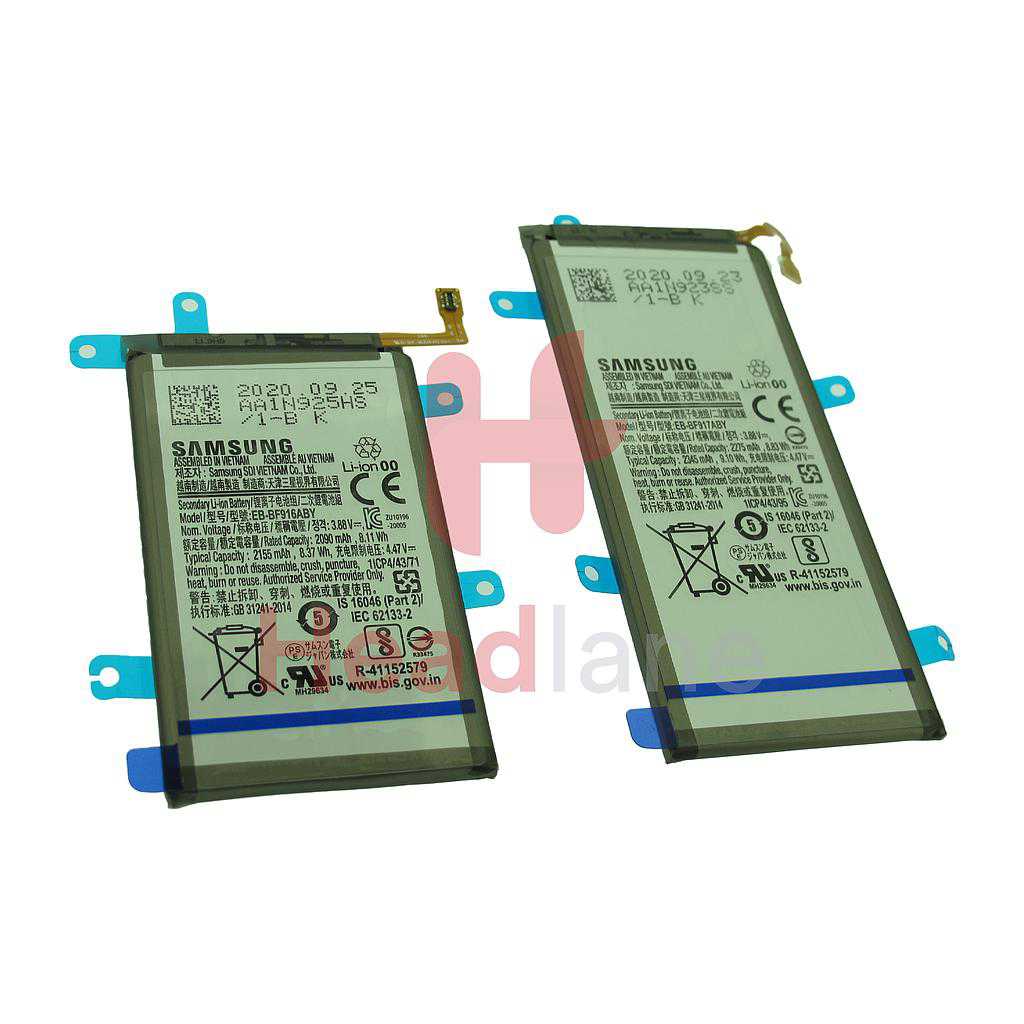 Samsung SM-F916 Galaxy Z Fold2 5G EB-BF916ABY / EB-BF917ABY Main + Sub Internal Battery