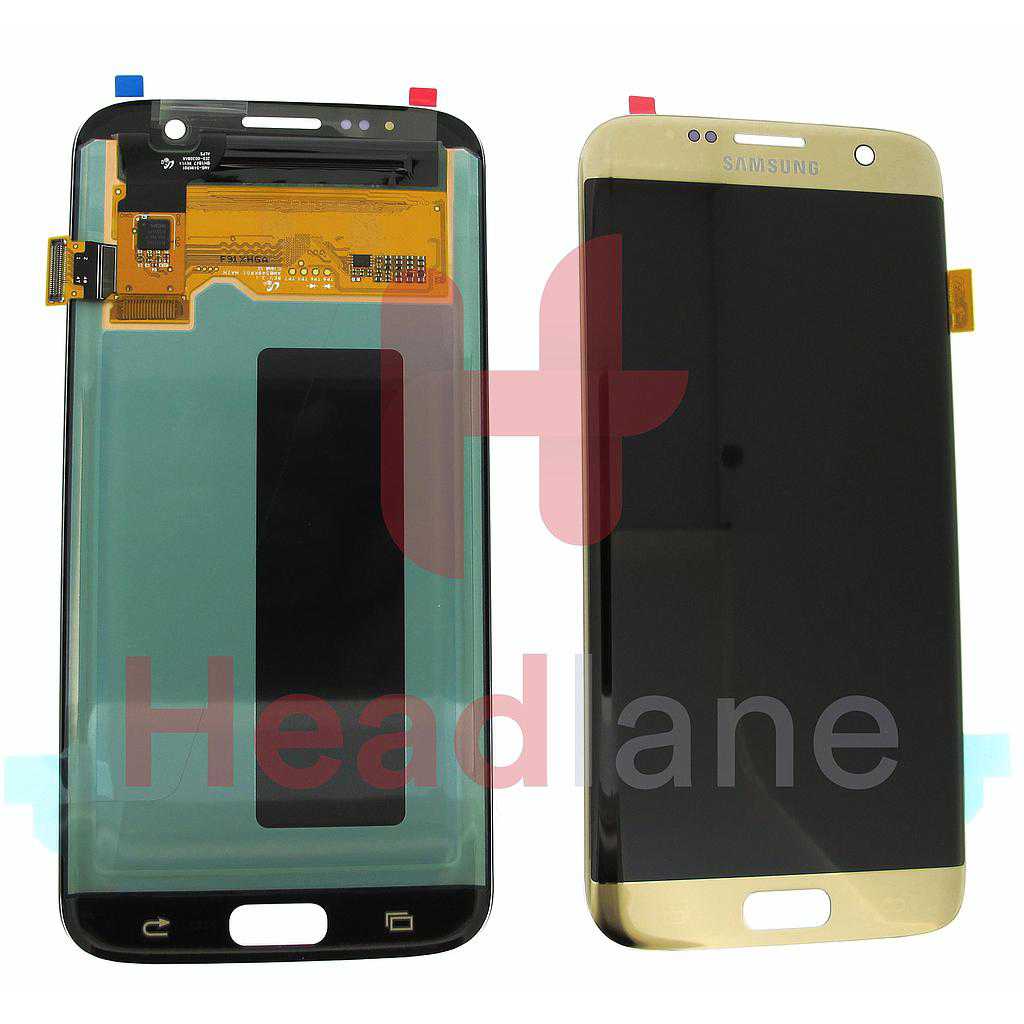 Samsung SM-G935 Galaxy S7 Edge LCD Display / Screen + Touch - Gold (No Frame)