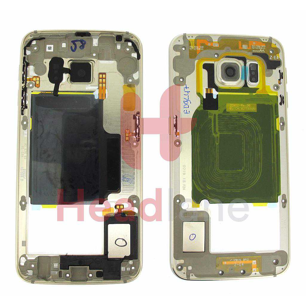 Samsung SM-G925 Galaxy S6 Edge Middle Cover / Chassis - Gold
