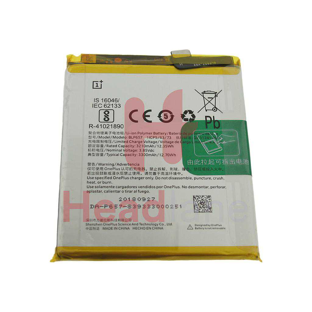 OnePlus 6 BLP657 3300mAh Internal Battery