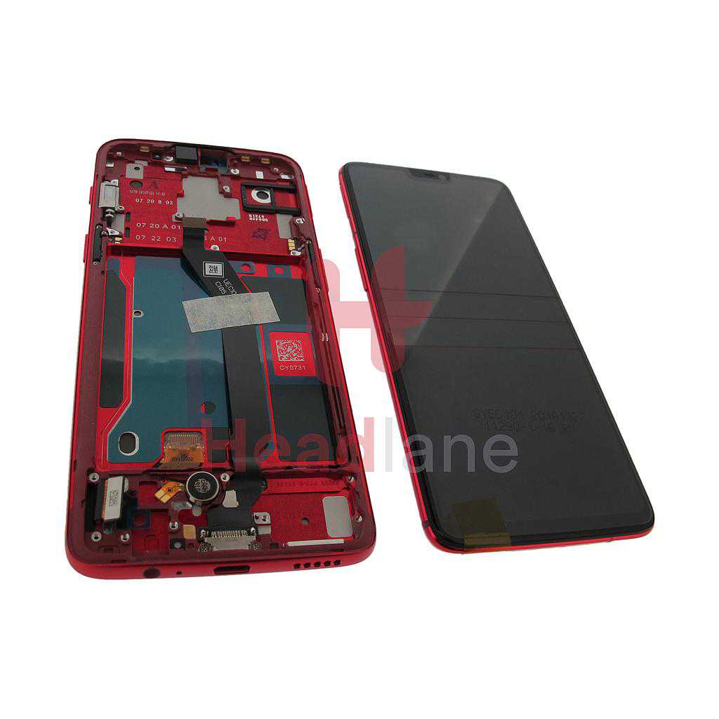 OnePlus 6 LCD Display / Screen + Touch - Red