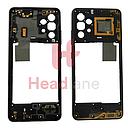 Samsung SM-A325 Galaxy A32 4G Middle Cover / Chassis - Black
