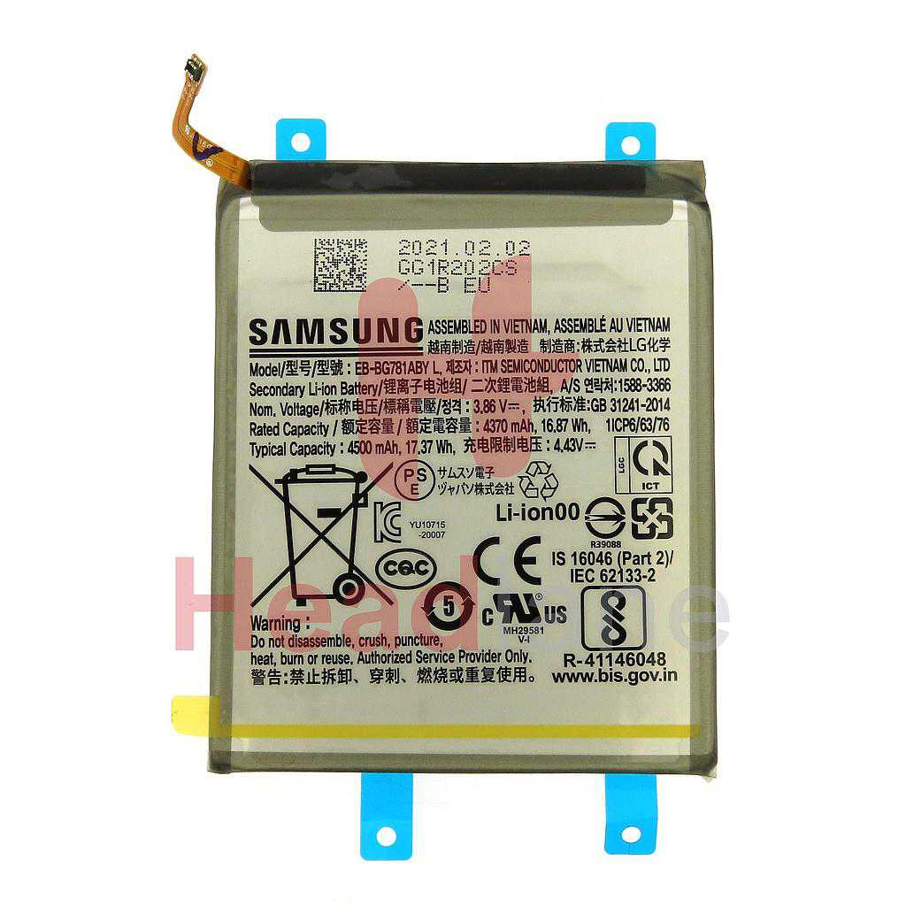 Samsung SM-G780 SM-G781 A525 A526 A528 Galaxy S20 FE A52 A52s Internal Battery EB-BG781ABY