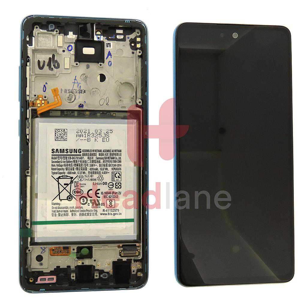 Samsung SM-A525 A526 Galaxy A52 4G A52 5G LCD Display / Screen + Touch + Battery - Blue