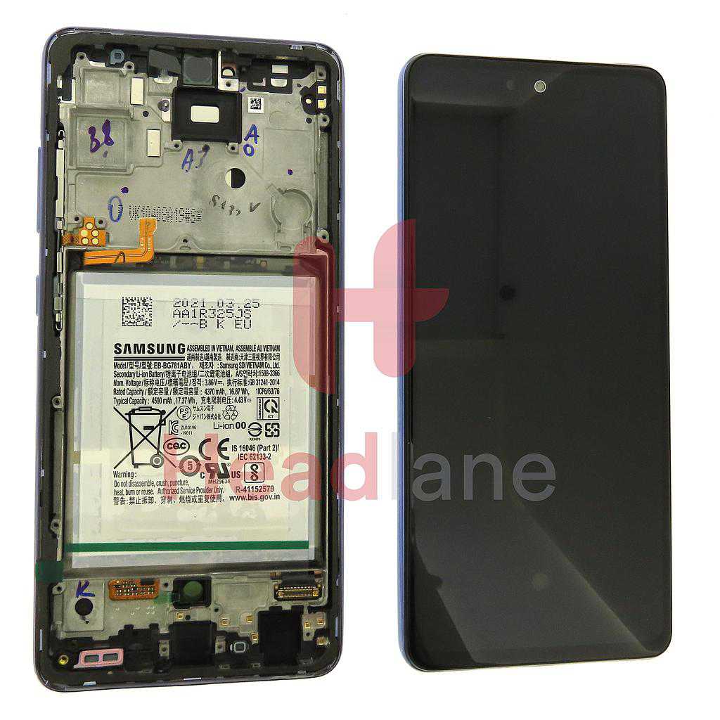 Samsung SM-A525 A526 Galaxy A52 4G A52 5G LCD Display / Screen + Touch + Battery - Violet
