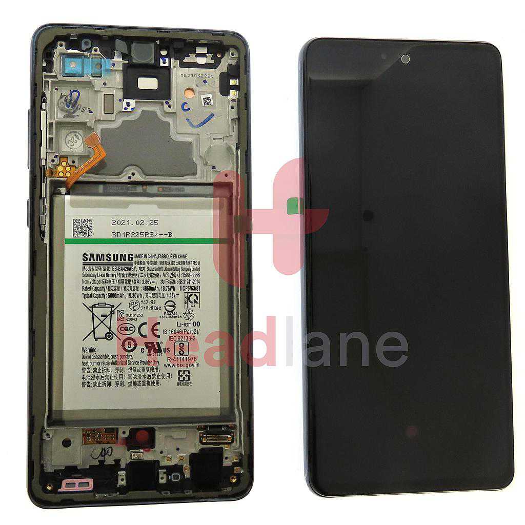 Samsung SM-A725 Galaxy A72 4G LCD Display / Screen + Touch + Battery - Black