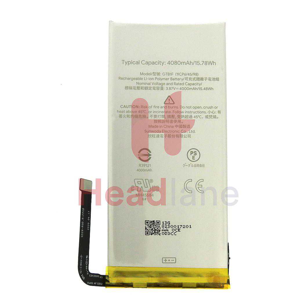 Google Pixel 5 GTB1F 4080mAh Internal Battery