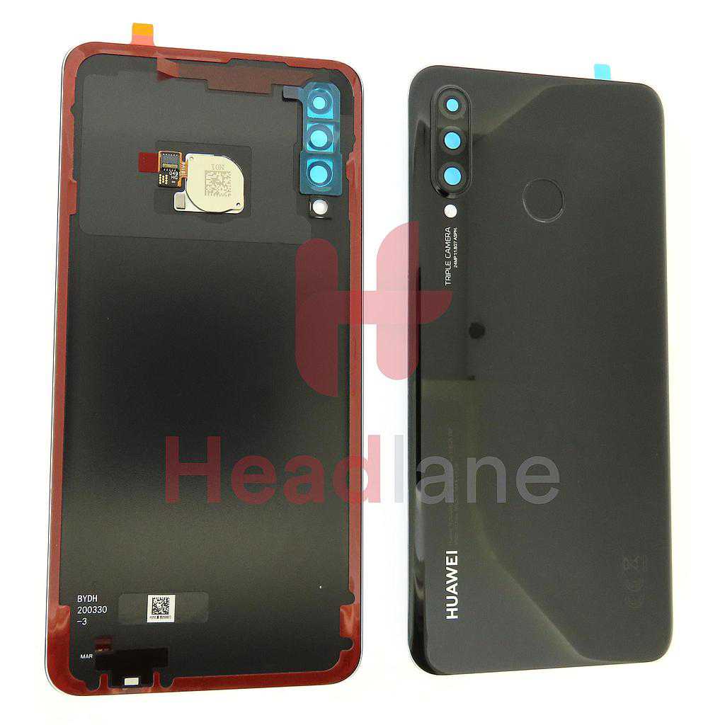 Huawei P30 Lite Back / Battery Cover + Fingerprint Sensor - Black (MAR-LX1M 24MP Rear Camera)