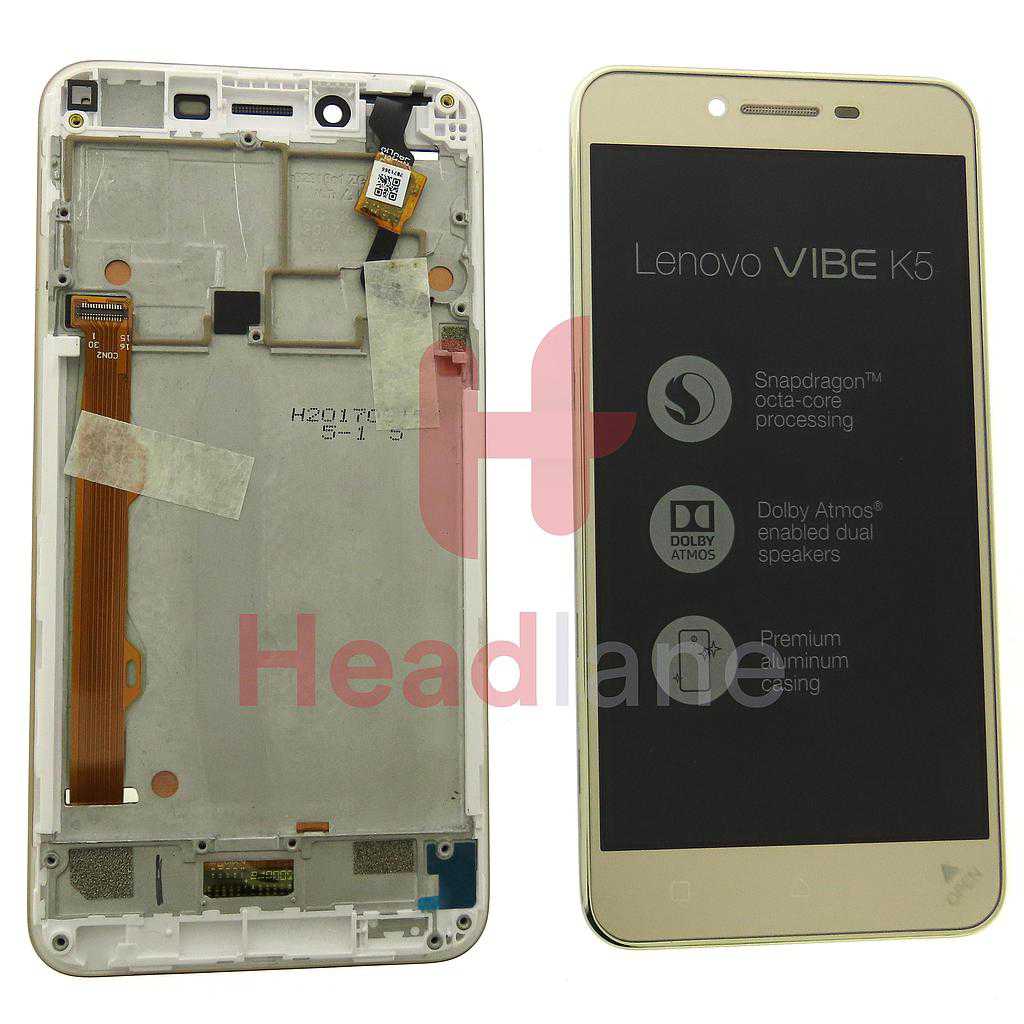 Lenovo / Motorola Vibe K5 LCD Display / Screen + Touch - Gold