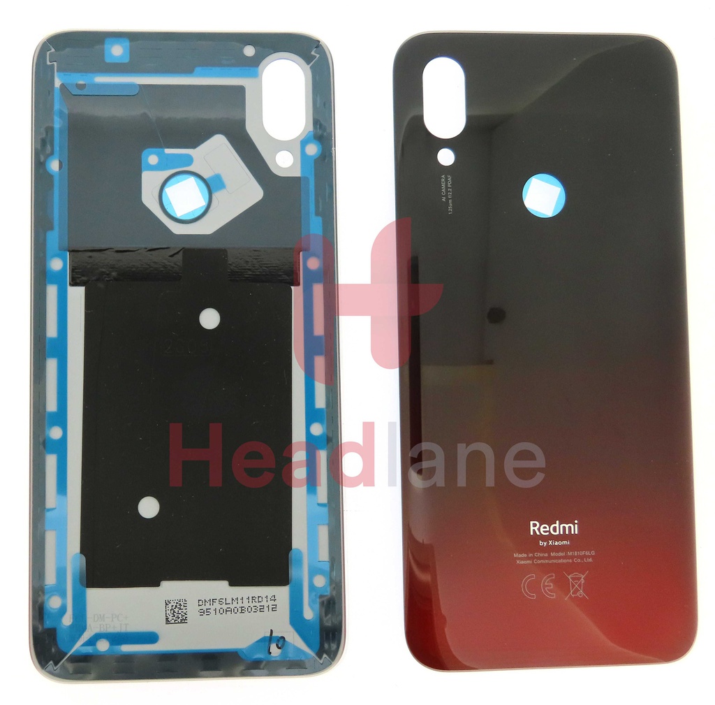 Xiaomi Redmi 7 Back / Battery Cover - Black /Red