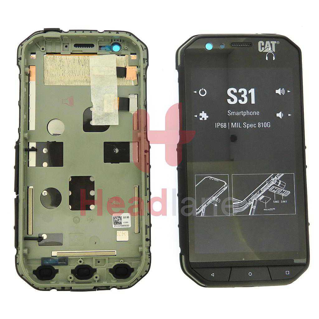 Caterpillar CAT S31 LCD Display / Screen + Touch + Frame