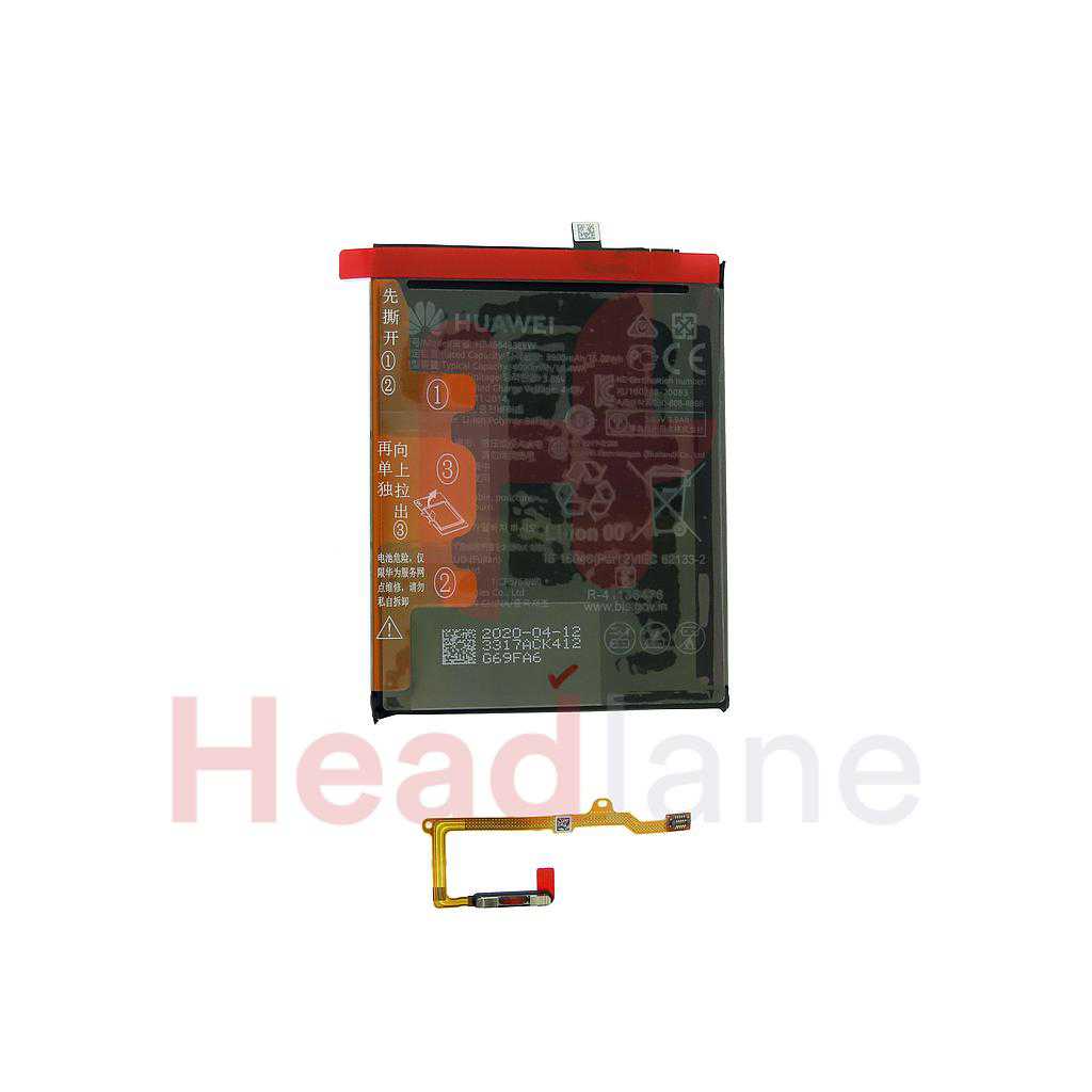 Huawei P40 Lite 5G Fingerprint Reader / Sensor + Battery - Midnight Black