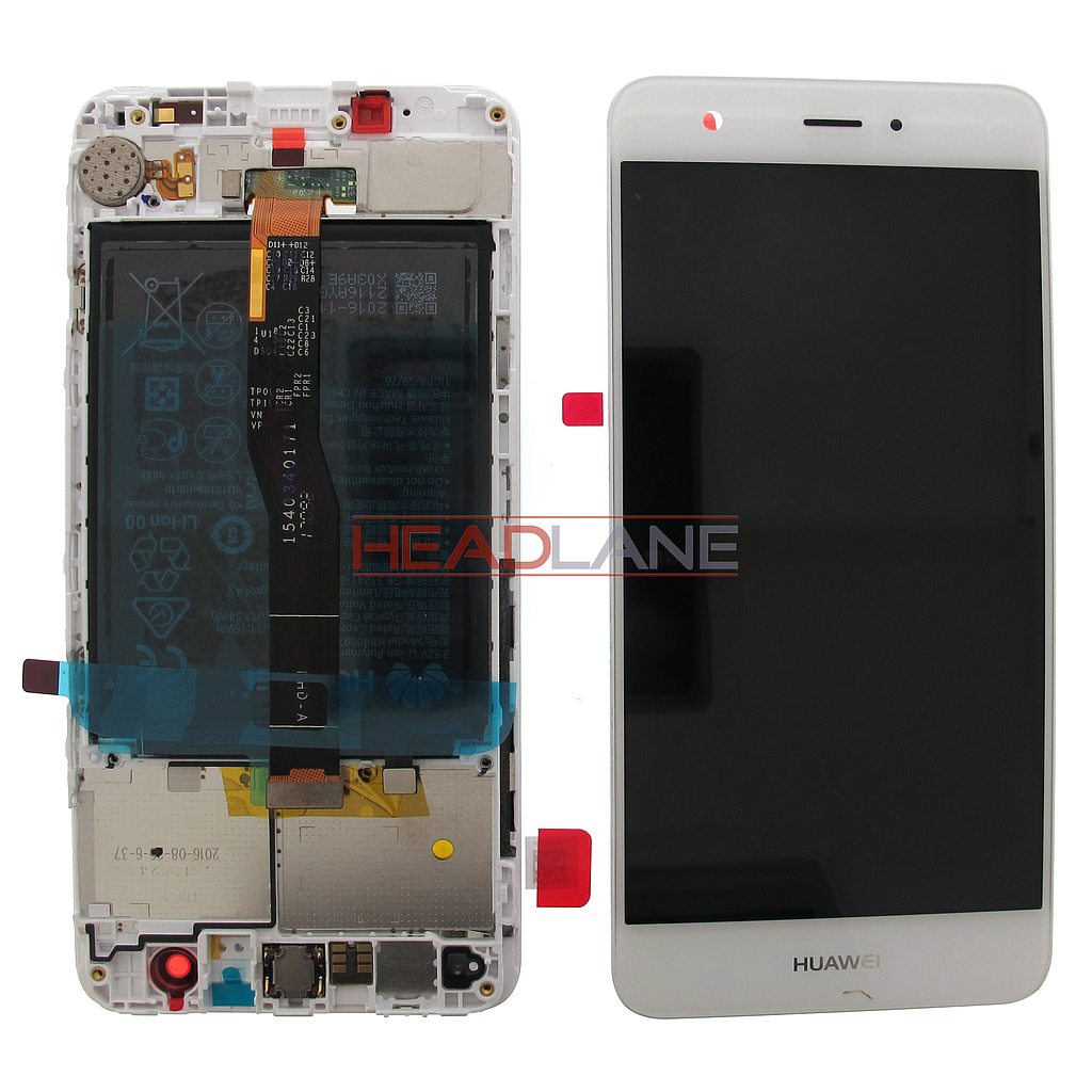 Huawei Nova CAN-L11 LCD Display / Screen + Touch + Battery - Silver / White