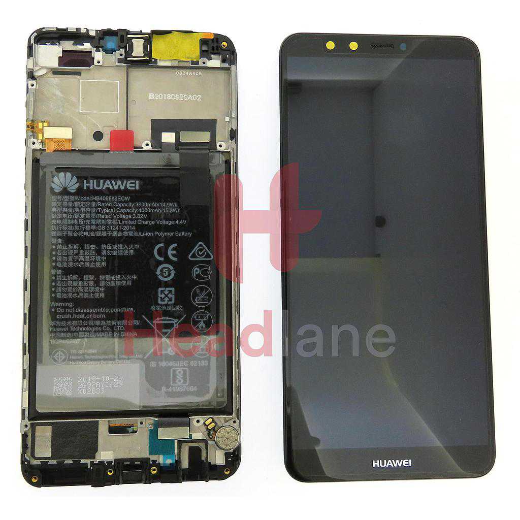 Huawei Y9 (2018) LCD Display / Screen + Touch + Battery - Black / Blue