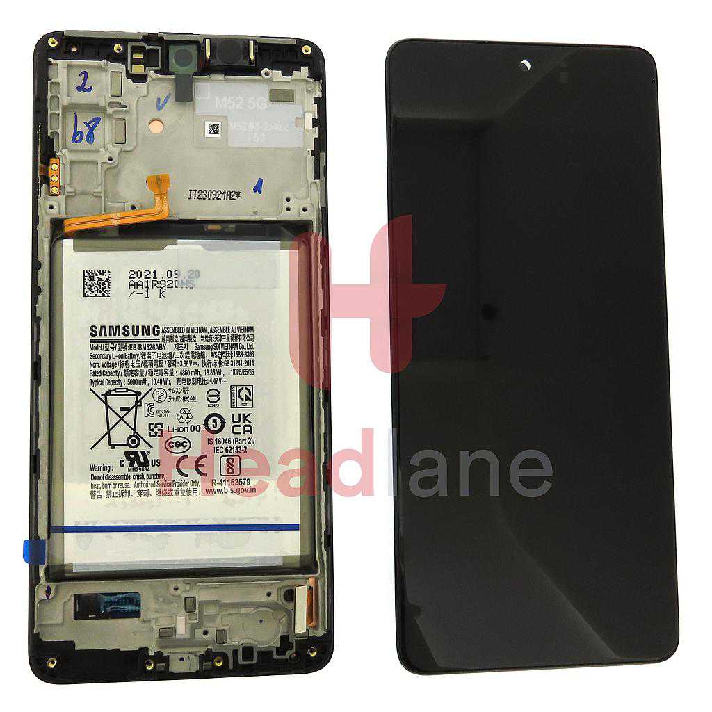 Samsung SM-M526 Galaxy M52 5G LCD Display / Screen + Touch + Battery