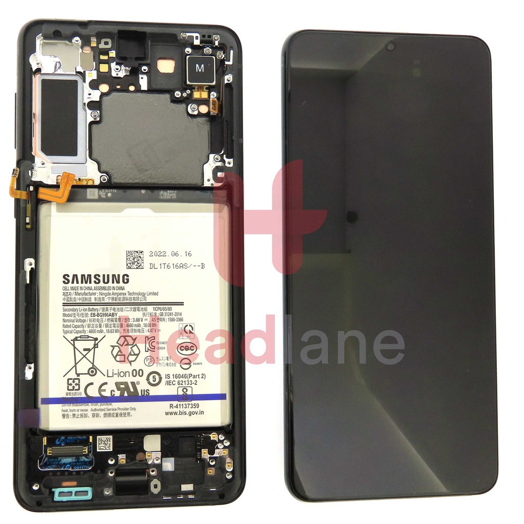 Samsung SM-G996 Galaxy S21+ 5G LCD Display / Screen + Touch + Battery - Phantom Black (No Camera)