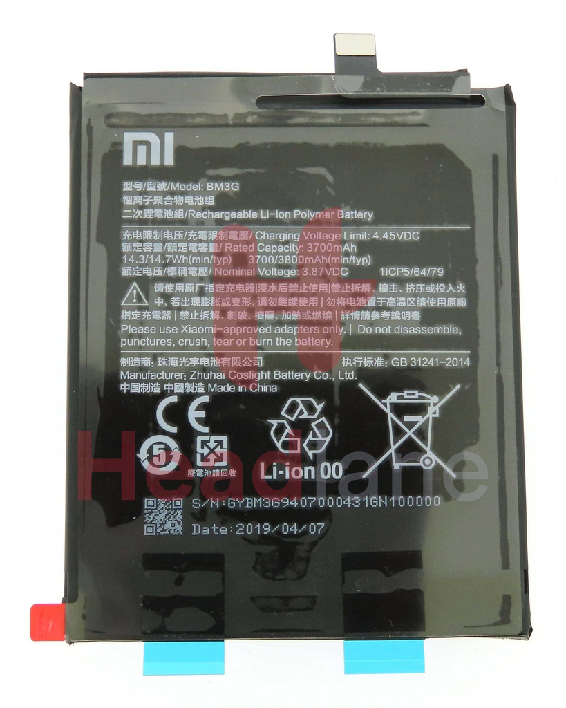 Xiaomi Mi Mix 3 5G BM3G 3800mAh Internal Battery