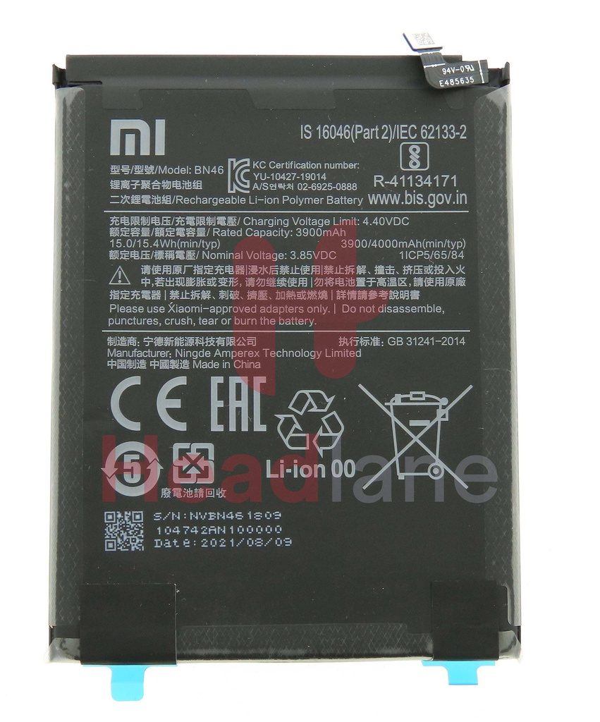 Xiaomi Redmi Note 8T BN46 4000mAh Battery